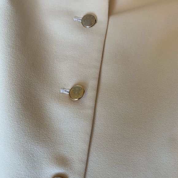 SOLD 90’s Vintage Cream Cropped Blazer Jacket - Picture 5 of 9